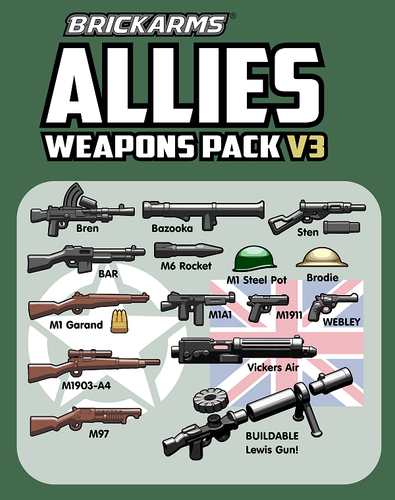 BrickArms® - Allies Weapons Pack V3